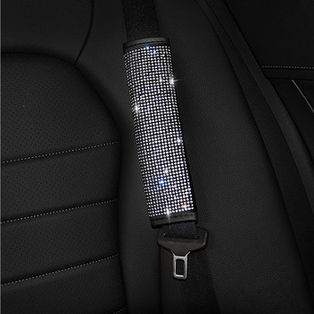 Bling Bling Rhinestones Crystal Car Car Brake Cover Скоростни превключватели Нашийници Cover Seat Belt Cover Pad Car Accessories Interior Woman