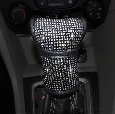 Bling Bling Rhinestones Crystal Car Car Brake Cover Скоростни превключватели Нашийници Cover Seat Belt Cover Pad Car Accessories Interior Woman