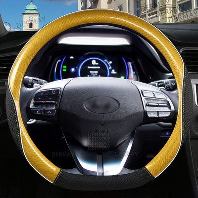 a Hyundai IONIQ 5 típushoz 2016 2017 2018 2019 2020 2021 2022 DERMAY autó kormánykerék burkolat  szénszálas autótartozékok