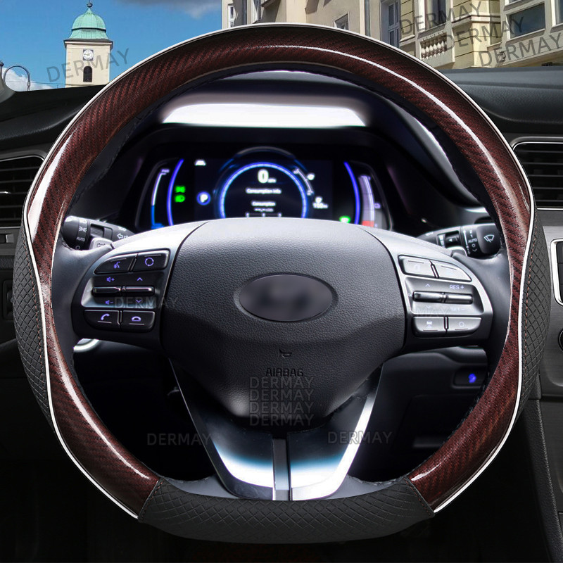 a Hyundai IONIQ 5 típushoz 2016 2017 2018 2019 2020 2021 2022 DERMAY autó kormánykerék burkolat  szénszálas autótartozékok
