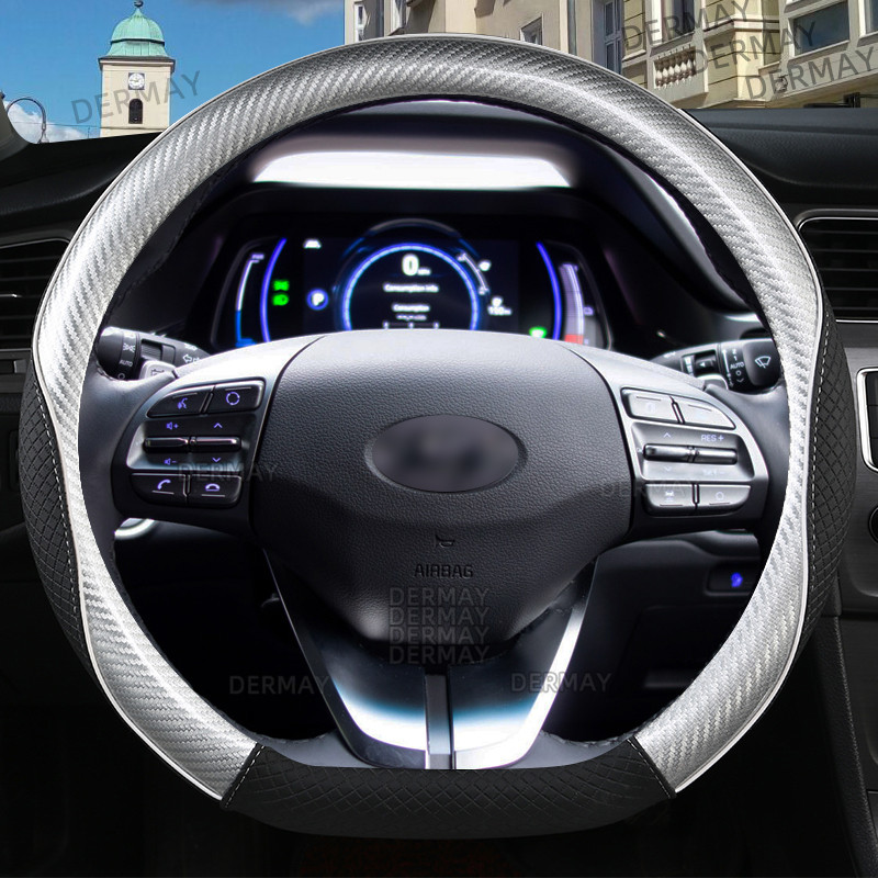 a Hyundai IONIQ 5 típushoz 2016 2017 2018 2019 2020 2021 2022 DERMAY autó kormánykerék burkolat  szénszálas autótartozékok