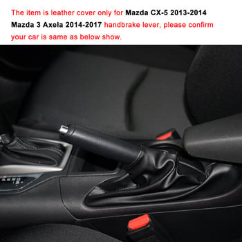 Κάλυμμα χειρόφρενου αυτοκινήτου Yuji-Hong για Mazda CX-5 2013-2014 Mazda 3 Axela 2014-2017 Auto Genuine Leather Cover