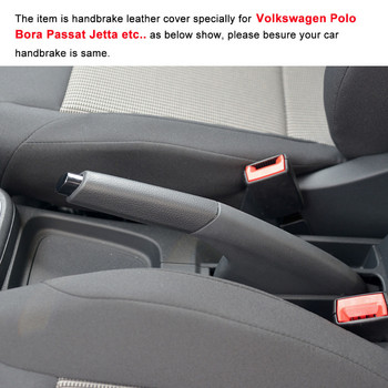 Θήκη κάλυμμα χειρόφρενου αυτοκινήτου PONSNY για Volkswagen VW BORA POLO SANTANA Γνήσιο δέρμα Κάλυμμα χειρόφρενου