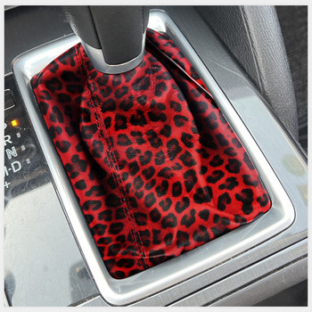 Κάλυμμα κουμπιού ταχυτήτων αυτοκινήτου Leopard Universal Manual Automatic Women Lady Shifter Speed Boot Dustproof Auto Interior Accessories
