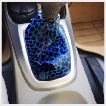 Κάλυμμα κουμπιού ταχυτήτων αυτοκινήτου Leopard Universal Manual Automatic Women Lady Shifter Speed Boot Dustproof Auto Interior Accessories