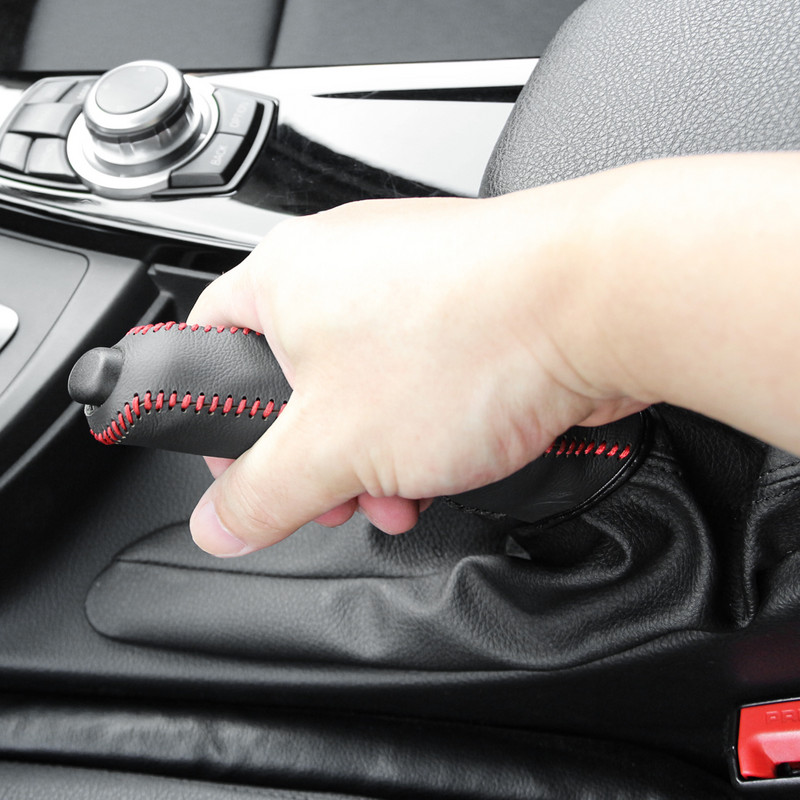 Manșon de protecție capac frână de mână din piele pentru Renault Megane Duster Logan Captur Clio Laguna Fluence Kadjar pentru Honda Accord