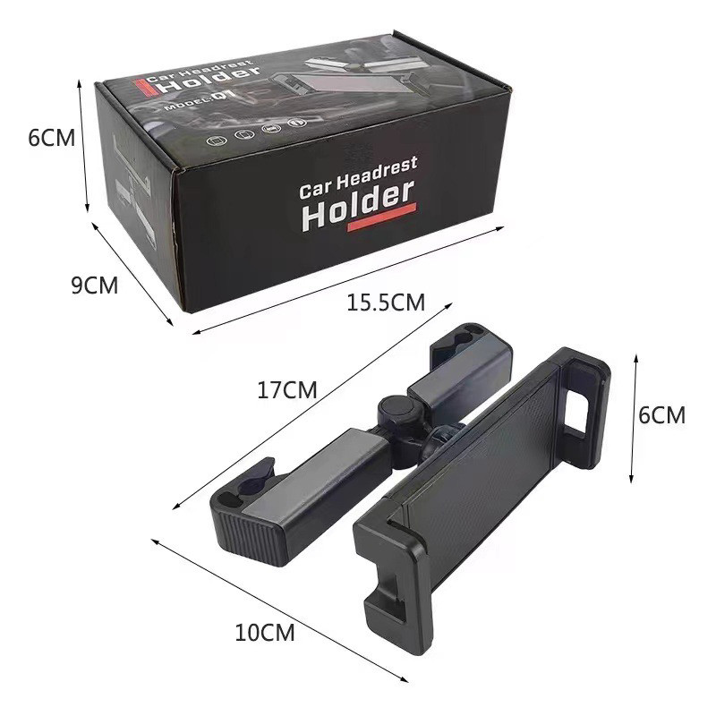 Nový držiak na telefón na opierku hlavy do auta, roztiahnuteľný stojan na tablet, nastavenie zadného vankúša pre iPad 4,7-12,9 palca