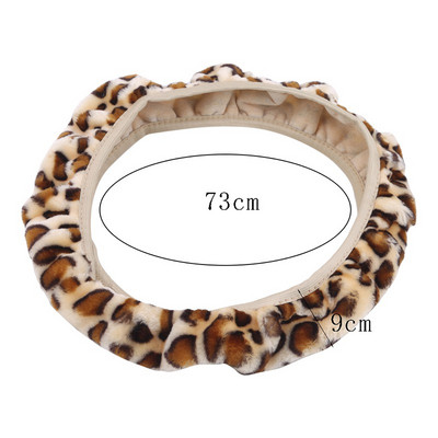 Kryt volantu auta, kryt ručnej brzdy, chránič dekorácie, teplý, super hrubý plyšový golier, mäkký, čierno-ružový, pre ženy aj mužov