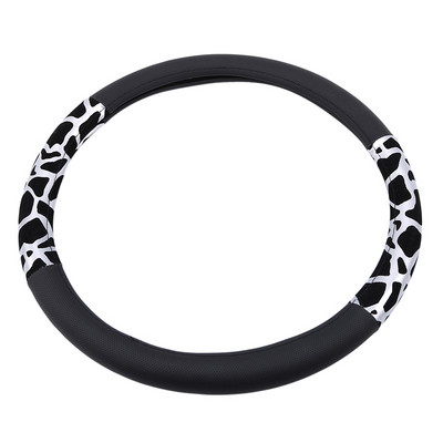 Kryt volantu auta, kryt ručnej brzdy, chránič dekorácie, teplý, super hrubý plyšový golier, mäkký, čierno-ružový, pre ženy aj mužov