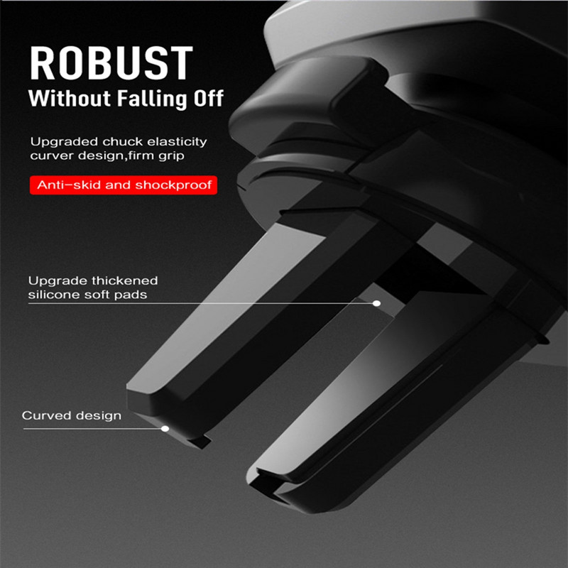 Držiak do auta Gravity pre držiak mobilného telefónu, klip do vetracieho otvoru do auta, stojan, podpora GPS pre mobilný telefón pre iPhone 11 12 Samsung Huawei