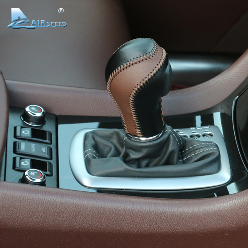 Kožený poťah radiacej páky AIRSPEED z hovädzej kože, ručne šitý, pre Infiniti QX50 QX70 QX80 EX FX35 37 G37, doplnky do interiéru