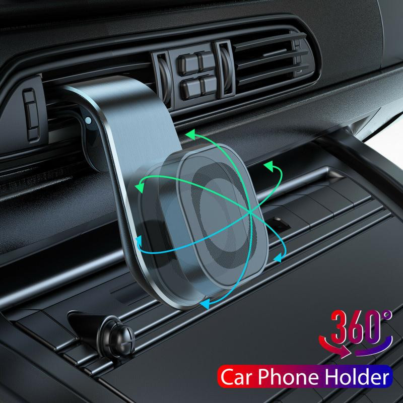 L alakú autós telefontartó Mágneses légtelenítő tartó Auto GPS telefonállvány Állítható telefontartó