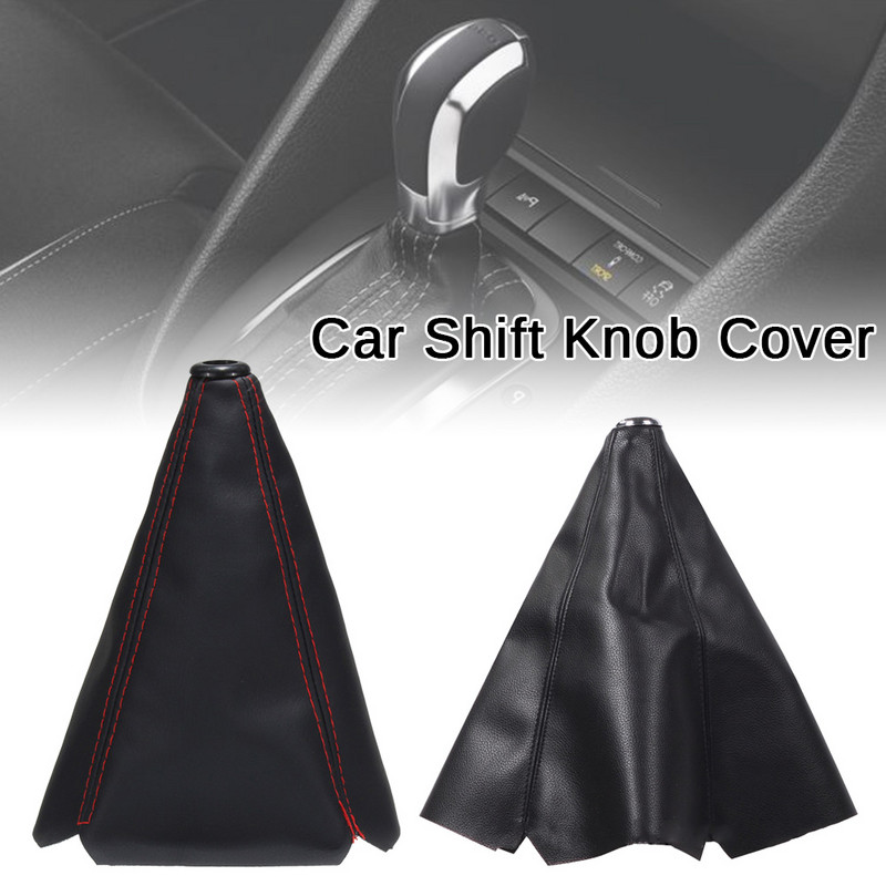 PVC Universal din piele PU Guler de schimbare a vitezelor pentru mașină Fibră de carbon Auto Auto Stick manual Buton schimbător de viteze Gear capac pentru cizme