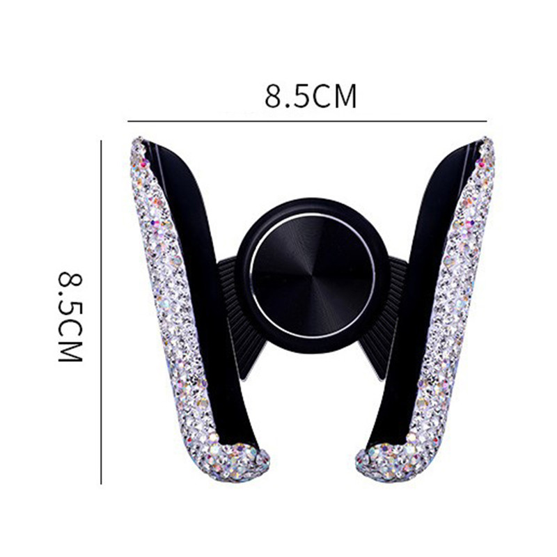 Universal θήκη τηλεφώνου αυτοκινήτου με Bing Crystal Rhinestone Βάση στήριξης αεραγωγού αυτοκινήτου Βάση κινητού τηλεφώνου για iPhone Samsung Στήριγμα αυτοκινήτου