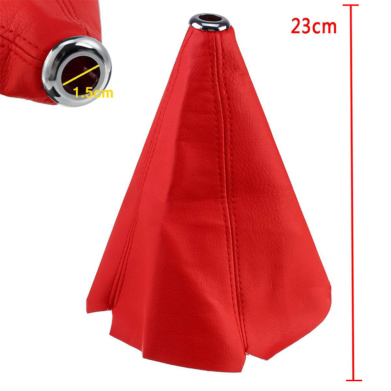 Shift Boot PU bőr autó sebességváltó nyakörvek Carbon Fiber Auto Car Manual Stick váltó gomb Sebességváltó Csomagvédő védőnadrág