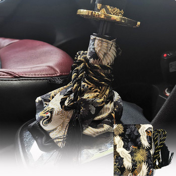 Универсални автомобилни аксесоари Стил на модел Платно Катана Капак на копчето за скоростния лост Прахозащитно покритие Racing Samurai Sword Яки на копчето за превключване
