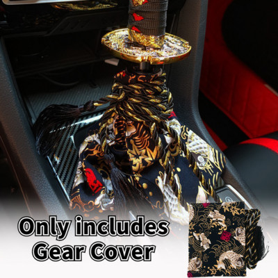Accesorii universale pentru mașină, stil tip pânză, Katana, manetă de schimbător, capac pentru buton, capac de praf, sabia de samurai de curse, guler pentru buton de schimbare