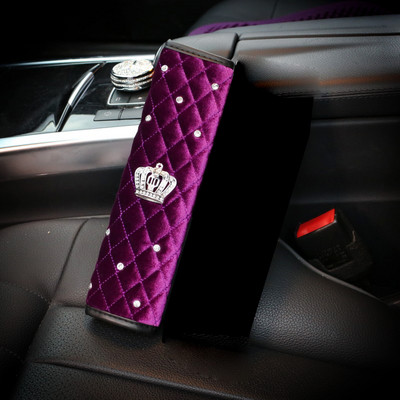 Žieminis minkštas pliušinis automobilio pavarų dangtelis Crystal Crown automatinio rankinio stabdžio dangtelis pavarų dėžės rankenėlės dangtelio modeliavimas automobilio salono priedai