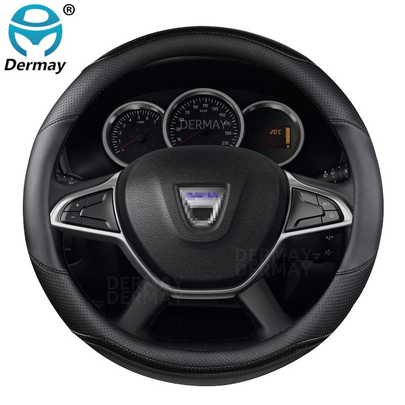 pentru Dacia Logan 1 2 3 I II III Husa Volan Auto Microfibra Piele + Fibra Carbon Accesorii Auto Moda