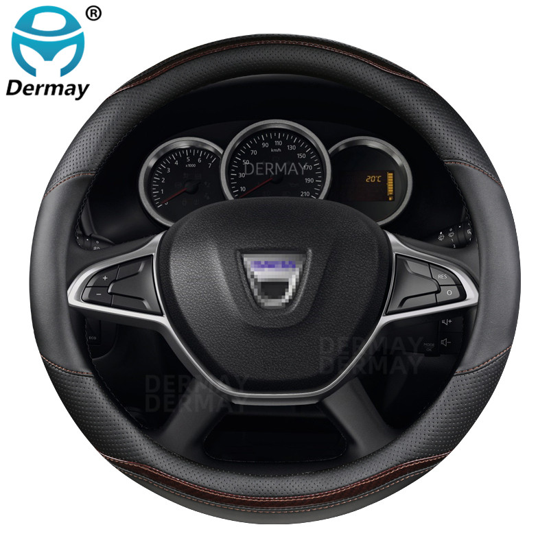 pentru Dacia Logan 1 2 3 I II III Husa Volan Auto Microfibra Piele + Fibra Carbon Accesorii Auto Moda