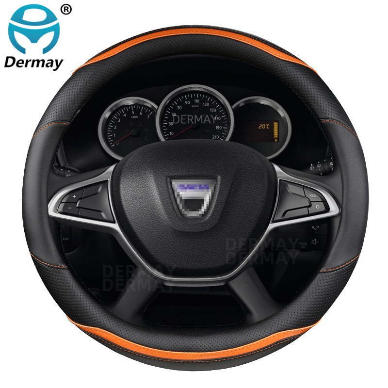 pentru Dacia Logan 1 2 3 I II III Husa Volan Auto Microfibra Piele + Fibra Carbon Accesorii Auto Moda