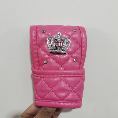 Divat Diamond Crown Crystal autó biztonsági öv párna strassz Bőr sebességváltó burkolat Kézifék szett autó belső kiegészítők