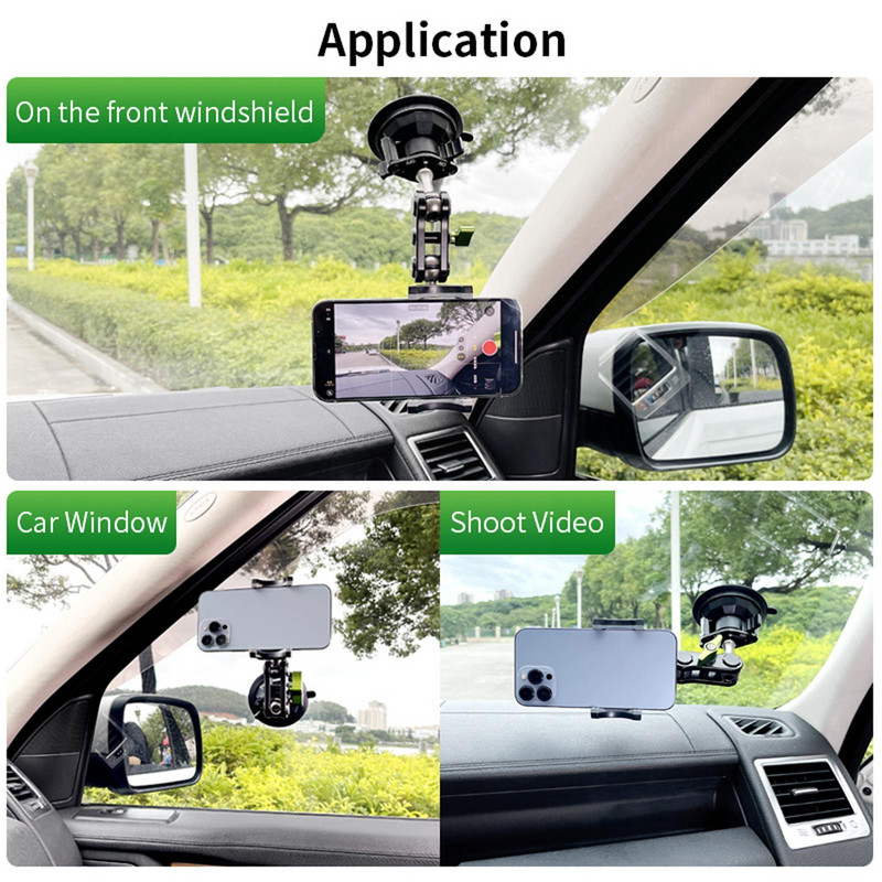 Autós teherautó lövöldözős navigációs autós mobiltelefon-tartó Univerzális kültéri sucker utazási konzol Szelfi Önvezető Fix O7K0