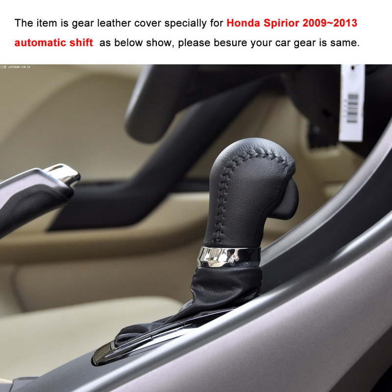 Yuji-Hong valódi bőr borítású tok Honda Spirior Accord 2008-2015 valódi bőr kézifék automata sebességváltó burkolatához
