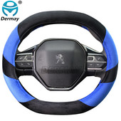 Ziemas plīša automašīnas stūres pārsegs priekš Peugeot 3008 4008 5008 Auto Aksesuāri salona Coche