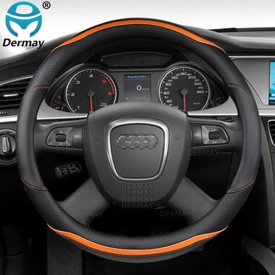 Fibră de carbon + husă de volan din piele  pentru Audi A4 B7 Typ 8E/8H 2004 ~ 2009 Sedan Avant Cabriolet Accesorii auto