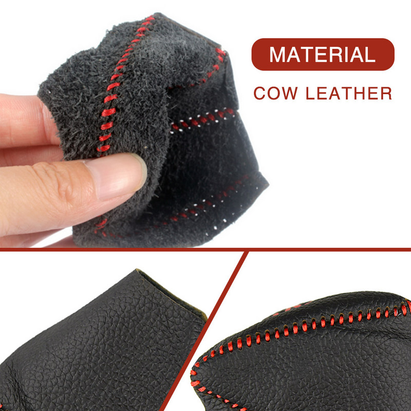 Karvės odos automobilio pavarų perjungimo antkaklio dangtelis, skirtas Kia Rio 4 K2 Sportage Optima K5 KX5 Niro 2017 2018 pavarų perjungimo rankenėlės dėklas