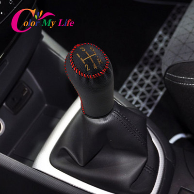 Color My Life Leather 5 6 greičių automobilio pavaros galvutės antkakliai, skirti Renault Clio MK3 III Megane MK2 Scenic MK2 Kangoo MT Shift Knob Cover