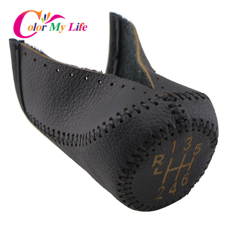 Color My Life Leather 5 6 greičių automobilio pavaros galvutės antkakliai, skirti Renault Clio MK3 III Megane MK2 Scenic MK2 Kangoo MT Shift Knob Cover