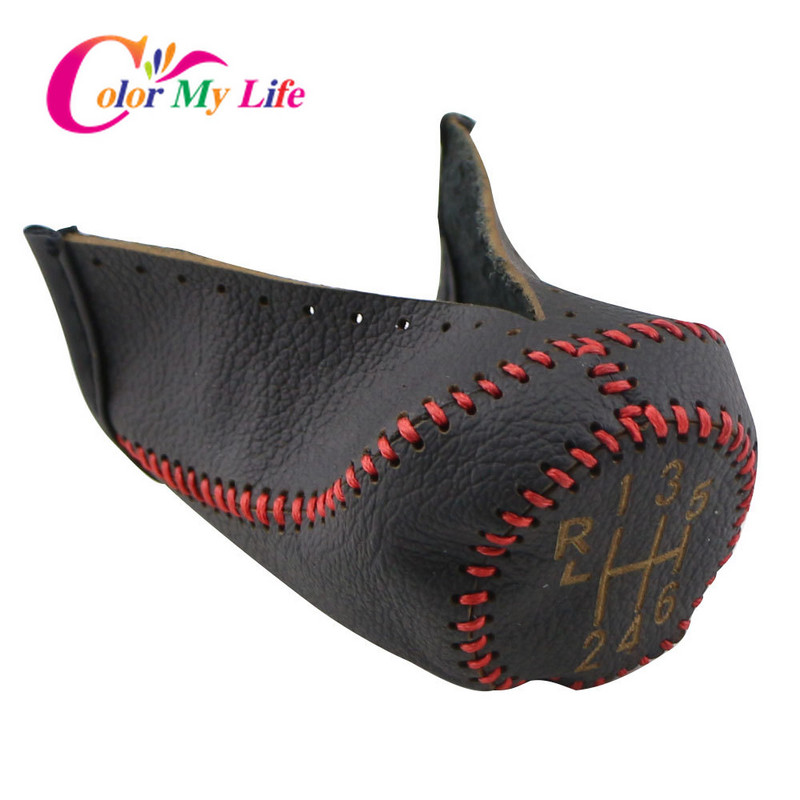 Color My Life Leather 5 6 greičių automobilio pavaros galvutės antkakliai, skirti Renault Clio MK3 III Megane MK2 Scenic MK2 Kangoo MT Shift Knob Cover