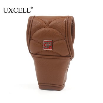 UXCELL Borwn Faux Leather Non-Slip Cover Protector Sleeve For Car Ръчна скоростна кутия за повечето автомобили