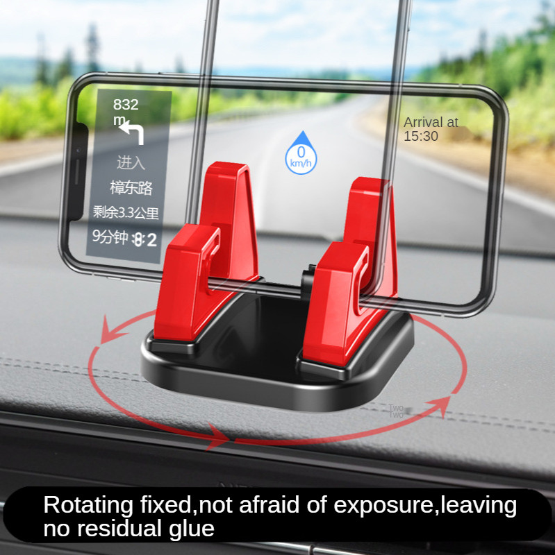 1 tk 360 kraadi pöörlev universaalne autotelefoni hoidik, fikseeritud alusega silikoonist lauaarvuti libisemisvastane auto navigatsiooniklamber