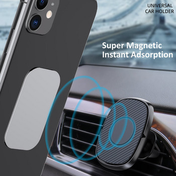 HKGK Магнитна стойка за автомобилен държач за телефон 360-градусов мобилен клетъчен въздушен отвор Магнит Монтаж GPS поддръжка за iPhone Samsung Xiaomi Redmi