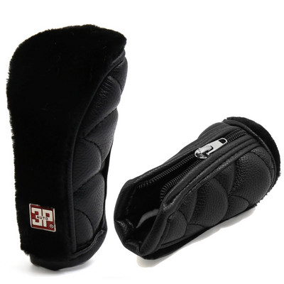 Uxcell Univerzalna protuklizna navlaka za ručku mjenjača od spužve od umjetne kože podstavljena s patentnim zatvaračem, crna