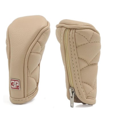 Uxcell Univerzalna protuklizna navlaka za ručku mjenjača od spužve od umjetne kože podstavljena s patentnim zatvaračem, crna