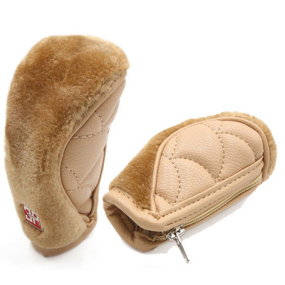 Uxcell Univerzalna protuklizna navlaka za ručku mjenjača od spužve od umjetne kože podstavljena s patentnim zatvaračem, crna