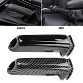 BMW E46 E90 E92 E60 E39 F30 F34 F10 F20piederumi Universāls Oglekļa šķiedras raksts Rokas bremžu rokturi vāka salona nomaiņa