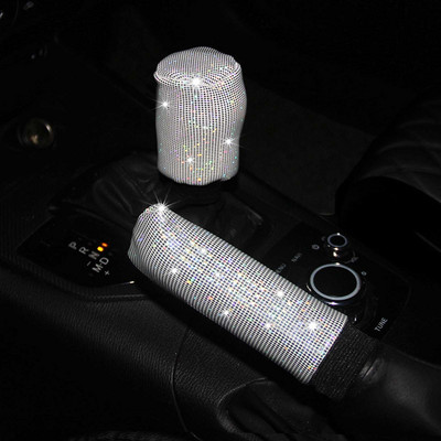 1 set diamant cristal mașină schimbător de viteze guler capac strasuri sclipici auto schimbător frână de mână decorațiuni accesorii interioare