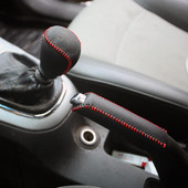 Bőr fogaskerekek kézifék burkolat Auto belső Volkswagen VW Passat B7 B8 Bora POLO GOLF 6 7 Jetta MK6 RS
