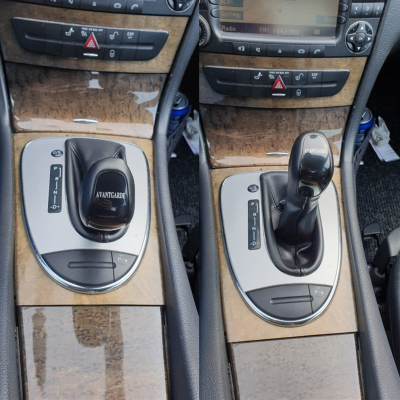 Automaatne auto käiguvahetusnupu hoob HeadBall nahast kedra pakiruumi ümbris Mercedes Benz W211 AVANTGARDE CLASSIC ELEGANCE jaoks