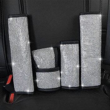 Bling Bling Rhinestones Crystal Car Handbrake Grips Κάλυμμα Gear Shift Collars Κάλυμμα κάλυμμα ζώνης ασφαλείας Auto Εσωτερικά αξεσουάρ