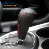 1 db bőr AT MT autós sebességváltó gomb fedél fogaskerék nyakörvek illeszkednek a Mitsubishi Outlander Lancer Evolution Pajero ASX alkatrészekhez