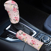 INSTANTARTS Farebný kvetinový vzor 2 ks/sada krytov radiacej páky Chráni interiér auta Kryty páky ručnej brzdy, umývateľné za tepla