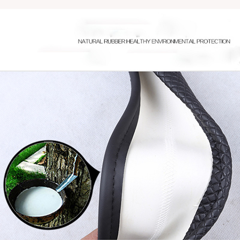 Tvornička rasprodaja Volan Crna kožna navlaka za volan automobila 38 cm Poklopac kotača Navlake za volan Dodatna oprema za unutrašnjost