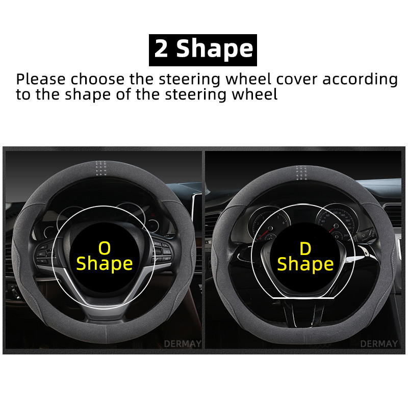 DERMAY autó kormánykerék burkolat bőr velúr Volkswagen VW UP E-UP Up GTI Cross up! SEAT Mii Škoda Citigo Auto Accesorios