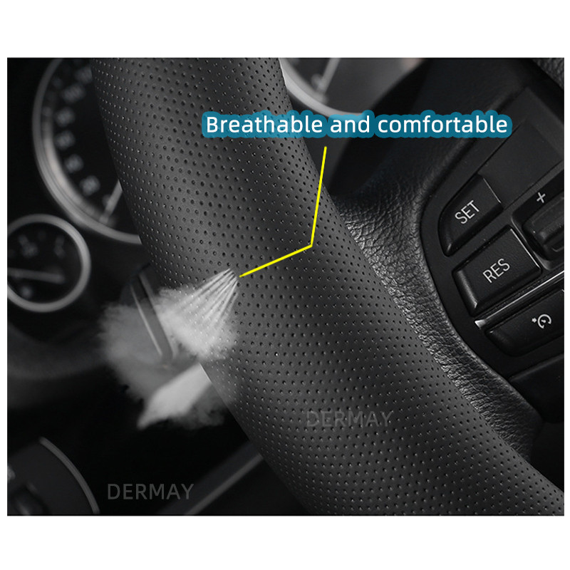 Fibră de carbon + husă pentru volan pentru Skoda Fabia 1 2 3 MK1 MK2 MK3 Combi Sedan Accesorii pentru interior auto